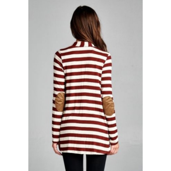 Vanilla Bay Burgundy Beige Cardigan Women's S M L - Picture 6 of 6